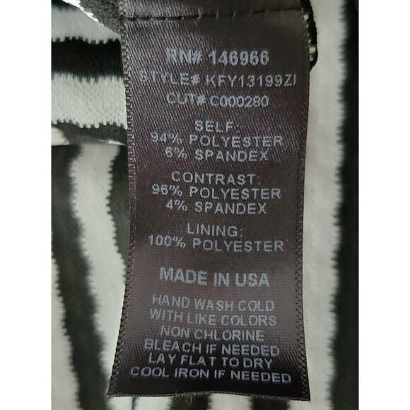 MIDNIGHT DOLL Women's Black & White Striped Fit & Flare Sleeveless Dress Sz 9 - Picture 9 of 9